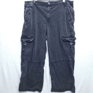 American Eagle Cargo Pants Women's 16 Gorpcore Utility Hiking Outdoor Black